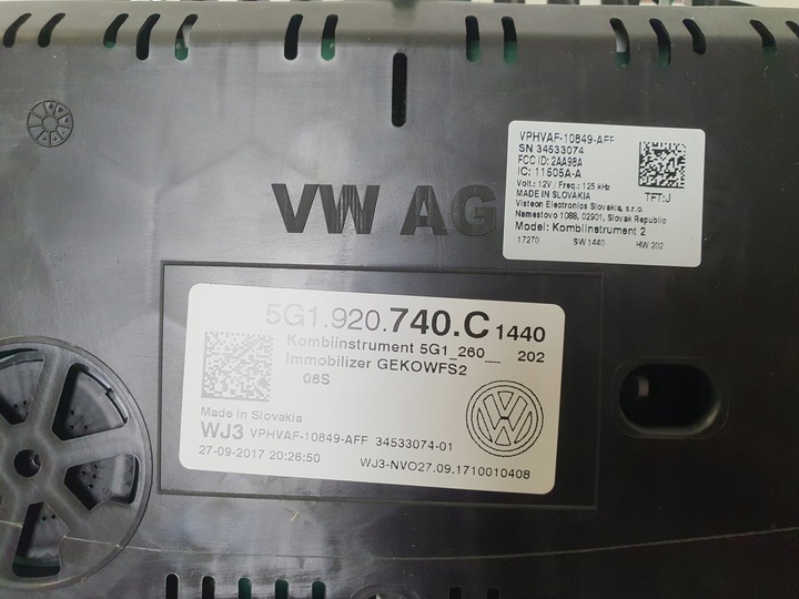 фото №5, Спідометр  манометр прилади vw golf vii 7 5g1920740c