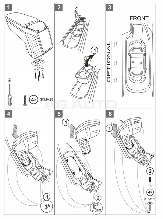 фото №7, Підлокітник arm 2 toyota gt86, 2012- , чорний, arm2-black