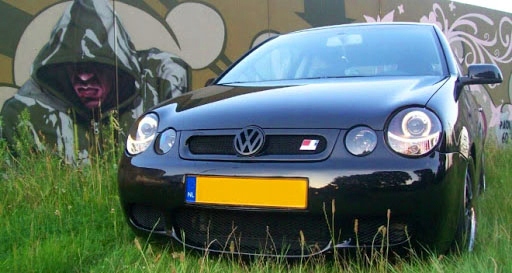 фото №14, Vw polo iv 9n 01-05 лампы фары чёрный кольца