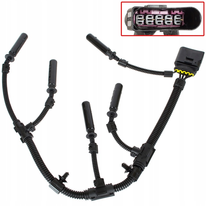 фото №2, Vw transporter t5 2,5tdi 03- джгут свічок розжарювання