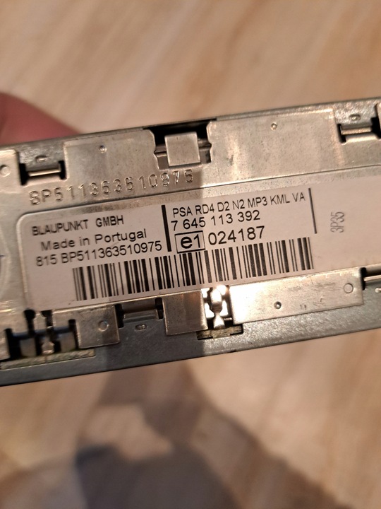 фото №5, Peugeot 407 радіо cd mp3 blaupunt rd4 7645113392