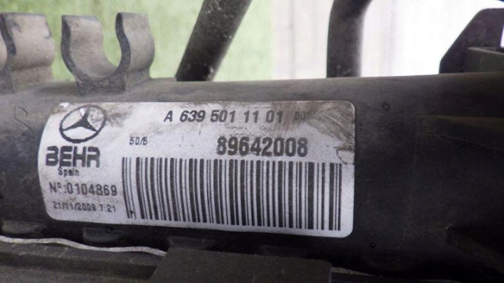 фото №11, Комплект радіатор mercedes vito ii w639 2.2 cdi a6398350070 a6395011101