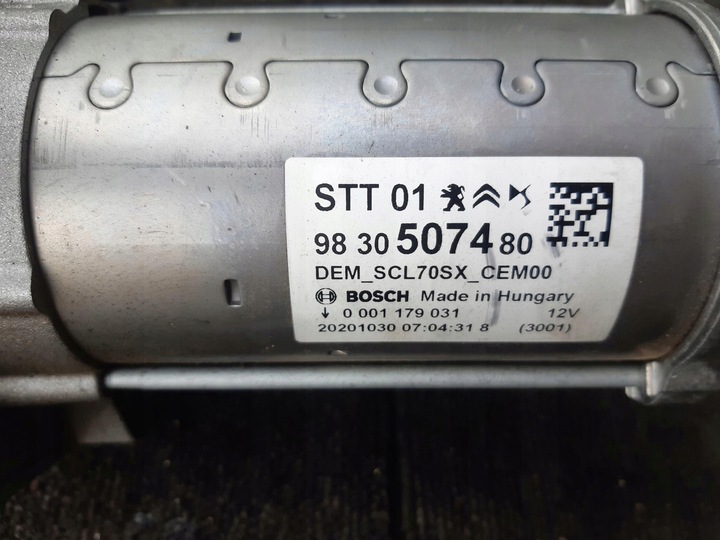 фото №8, Стартер 9830507480 peugeot 2008 ii 1.2thp