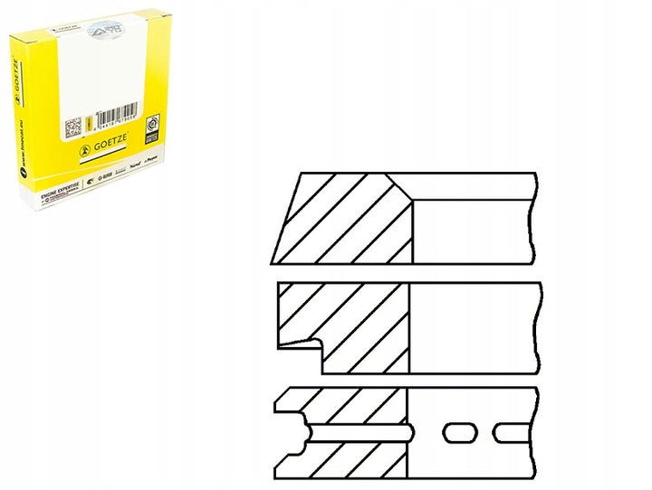 фото №1, Кільця компресора śr 70mm std wys 2 4mm kpl na 1 поршень fiat iveco