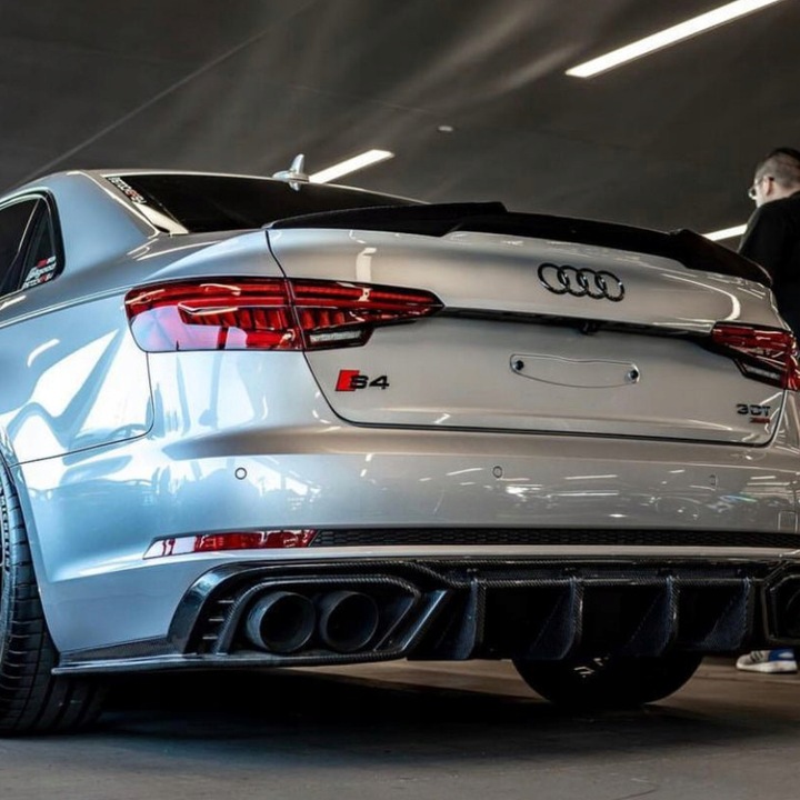 фото №8, Спойлер спойлер крышки audi a4 b9 8w2 sedan m4 стиль 17+ чёрный блеск