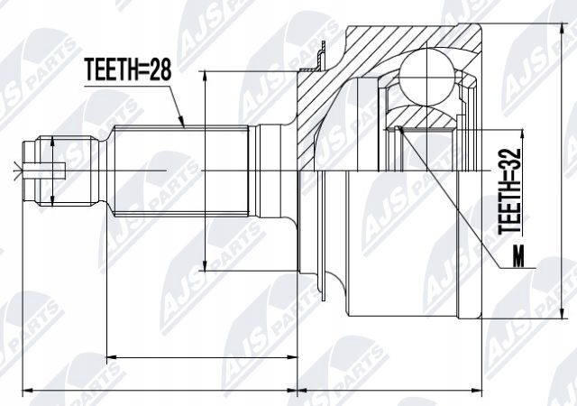 фото №2, Шарнир полуось npz-hd-044 nty