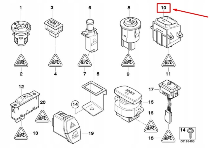 фото №10, Переключатель крыша складного bmw 3 cabrio e93 61319185675 9185675