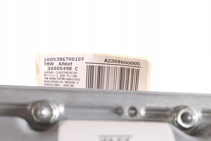 фото №8, Подушка подушка безпеки пасажира mercedes r230 a2308600005