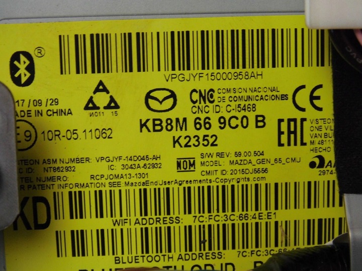 фото №9, Mazda cx5 ii kf навігація kb8m 66 9c0 b