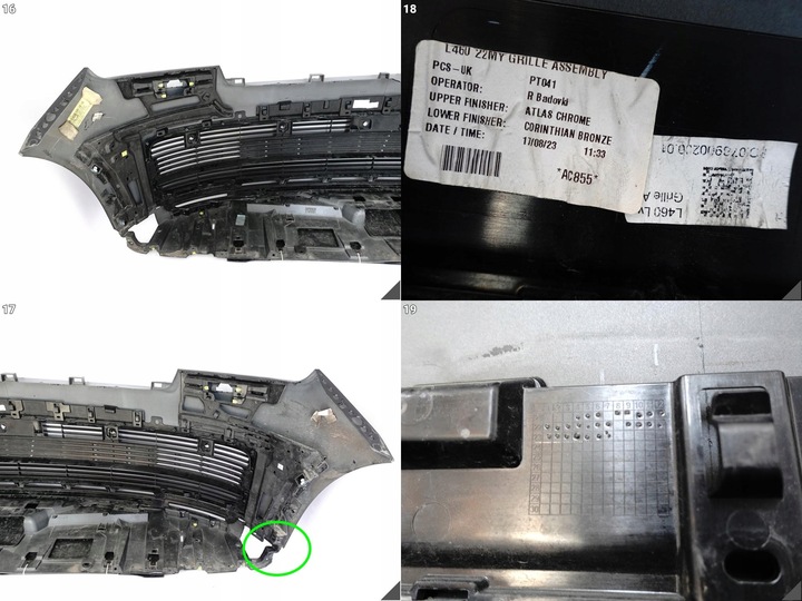 фото №11, Land rover range rover v sv l460 22- бампер решітка решітка решітка радіатора перед