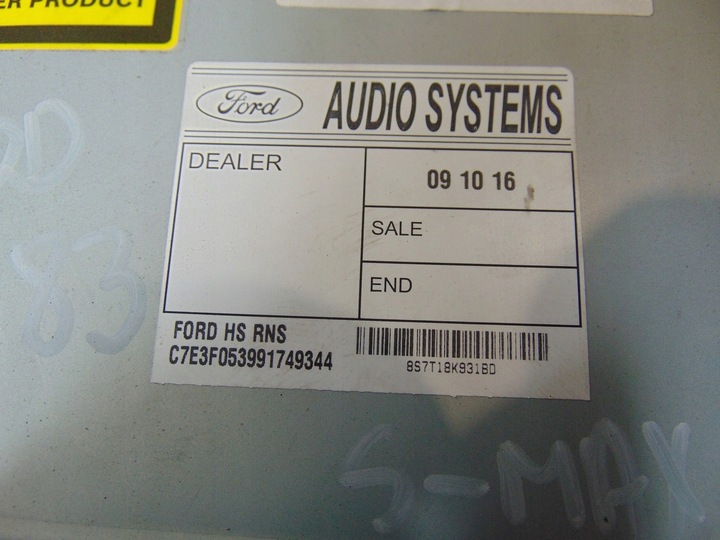 фото №13, Радіо cd заводські ford s-max mk1 8s7t-18k931-bd навігація код