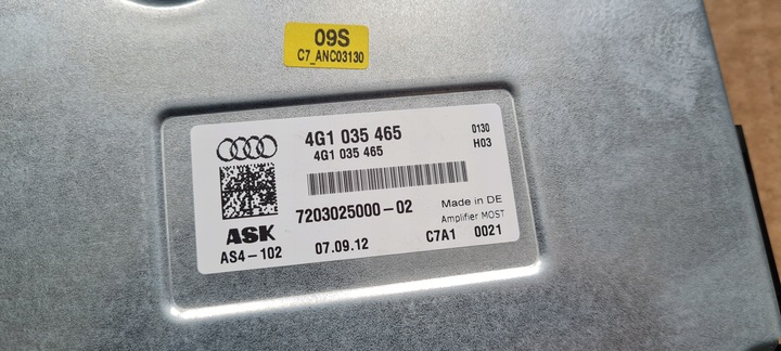 фото №8, S6 c7 4g a6 підсилювач bang olufsen 4g0035465 a7 4g s7