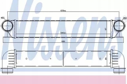фото №2, Радиаторов интеркулер nissens 96726