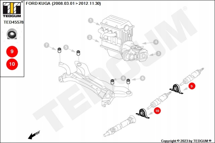 фото №11, Підтримка вала volvo s40/v50/v70/xc90 2,4-4,4 01-14 з підшипник