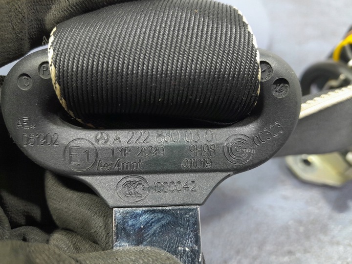 фото №8, Mercedes s w222 рестайлинг pas безопасности зад задний правый beltbag a2228600301