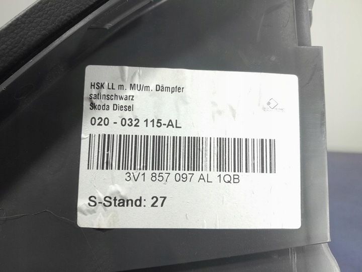 фото №9, Skoda superb iii бардачок пасажира консолі панелі eu 3v1857097al