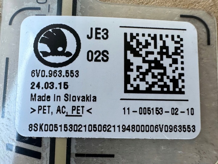фото №7, Skoda fabia iii датчик zajęcia сидіння 6v0963553