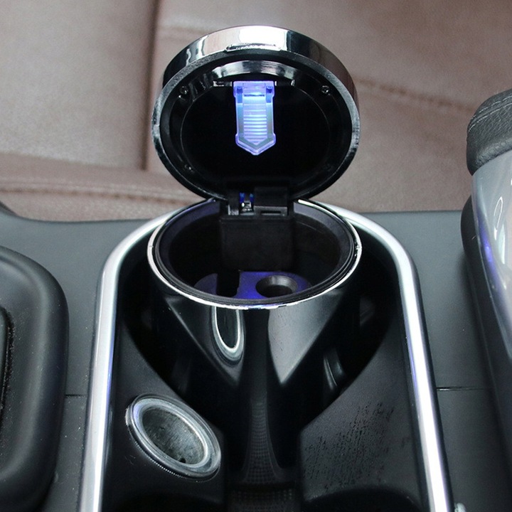 фото №6, Попільнички автомобільні бездимний автоматичний попільничка з освітлення led f