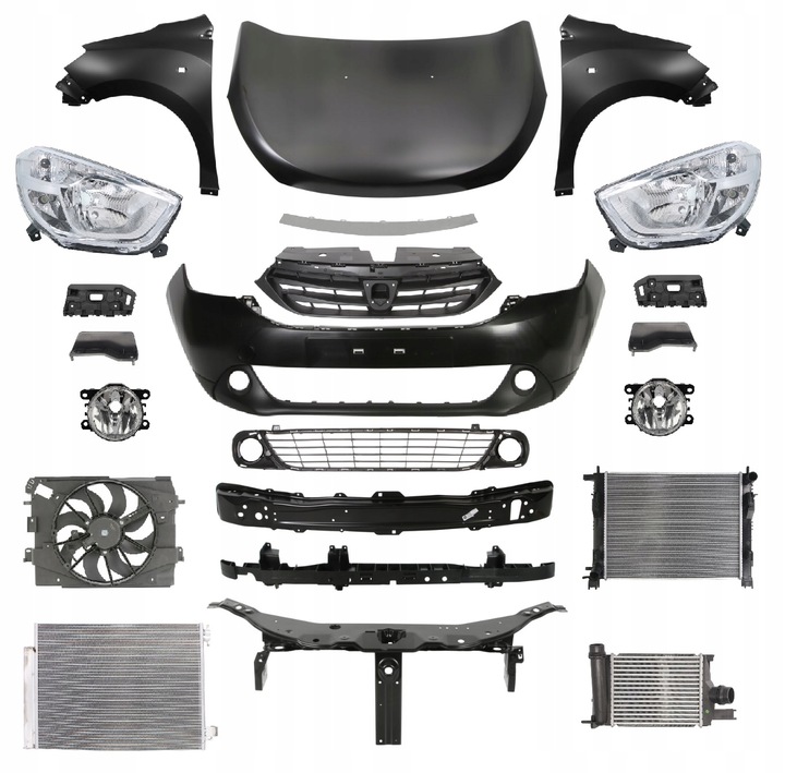 фото №1, Lodgy перед капот бампер pas крило лампа