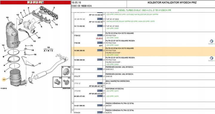 фото №4, Новий оригінальний фільтр частинок твердих dpf citroen jumpy 1.6hdi 1609628880