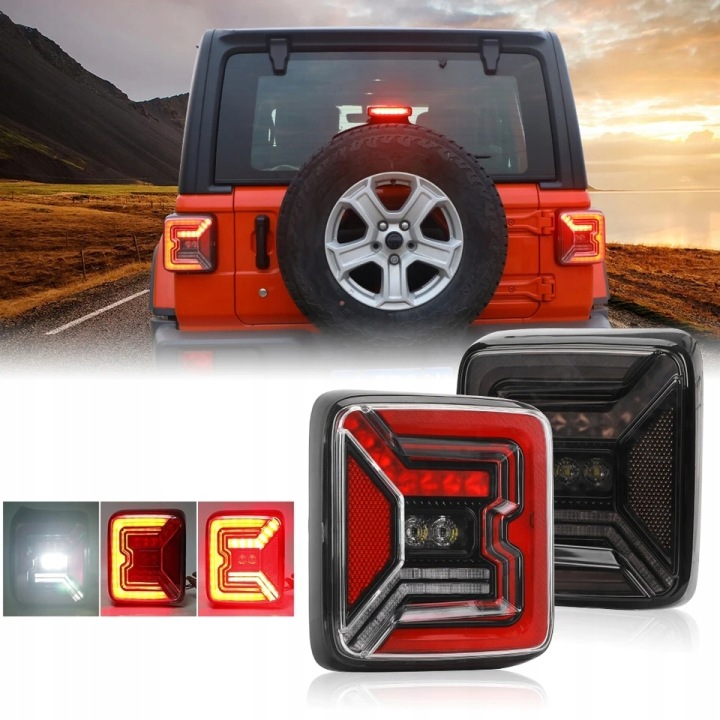 фото №16, Лампи led зад задні jeep wrangler rubicon jl jlu тип c європа