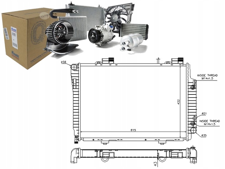 фото №1, Радіаторів двигуна mercedes c t-model s202 c w20