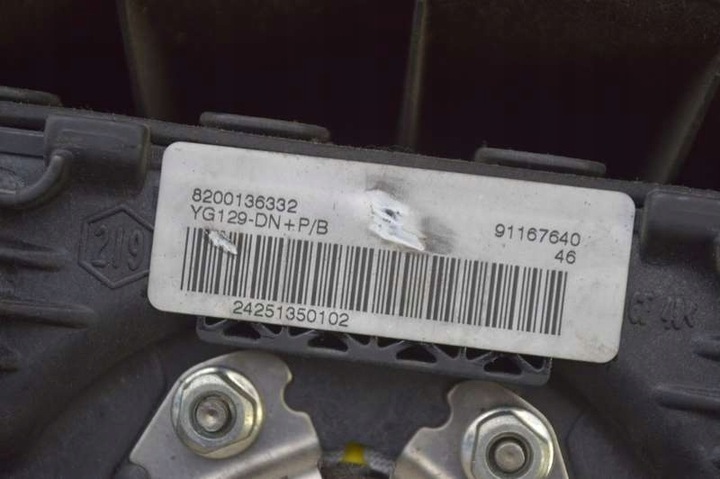фото №11, Подушка безпеки повітряна подушка водія 91167640 opel vivaro 1 i 02-06