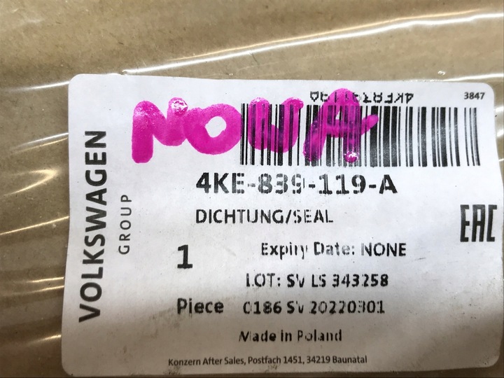 фото №9, Прокладка зовнішня двері audi e-tron s 22-