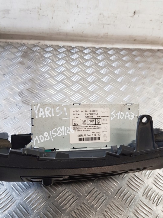 фото №13, Дисплей радио 86110-0d040 панель воздуховод решётки toyota yaris i 03r-