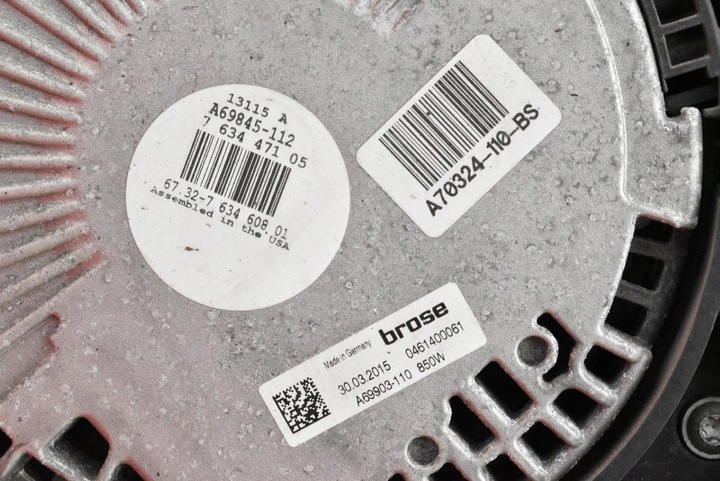 фото №11, Вентилятор 7629131 bmw x5 f15 3.0i 306 km 13-18