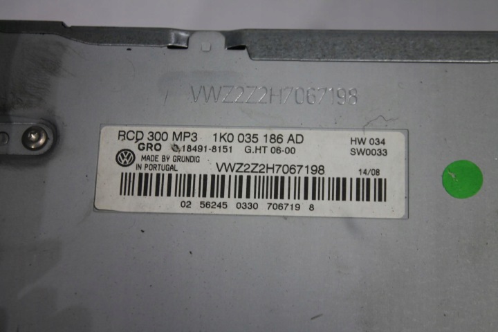 фото №6, Магнитола cd rcd300 mp3 1k0035186ad passat b6 golf vi