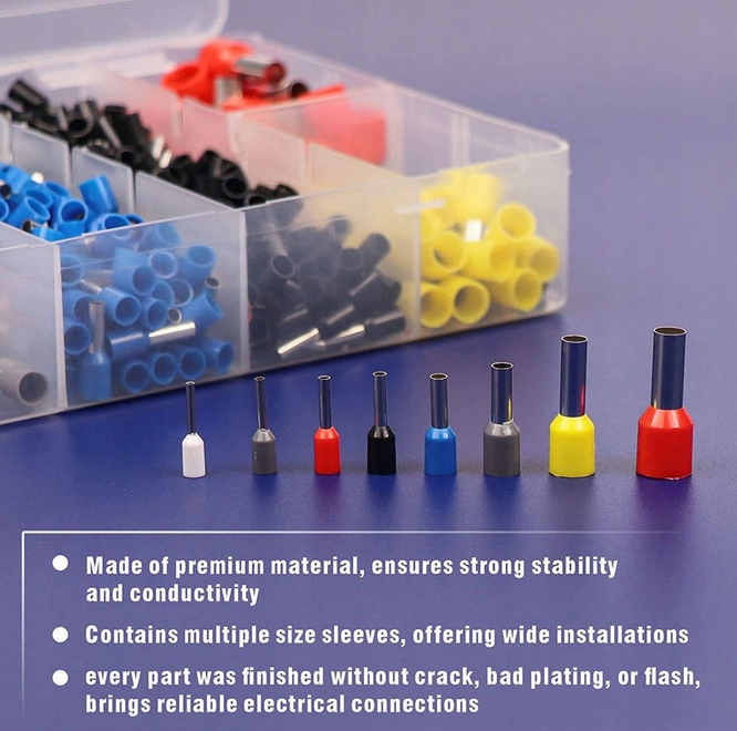 фото №8, Sleeves кабель end 1200 pcs crimp tool