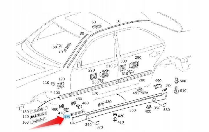 фото №3, Прокладка порога do mercedesa e клас w210 перед le
