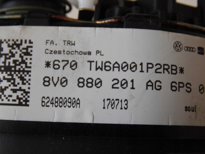 фото №8, Повітряна подушка подушка безпеки audi a3 8v оригінал