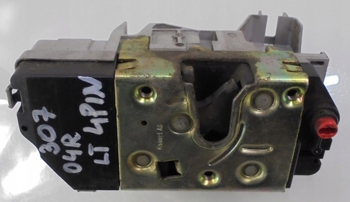 фото №1, Peugeot 307 sw 04 r замок дверь левый зад 4 pin