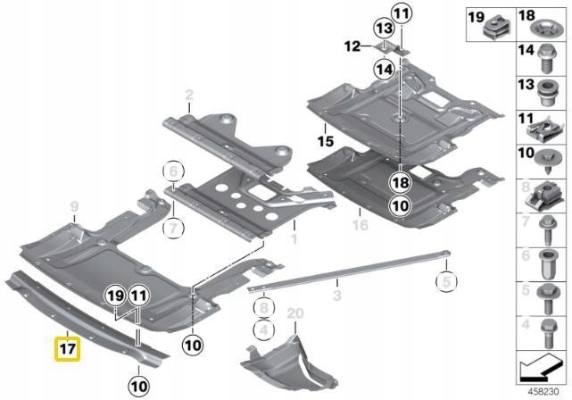 фото №8, Защита камеры двигателя bmw f06 f12 f13 6 gran купе оригинальный 51758056414