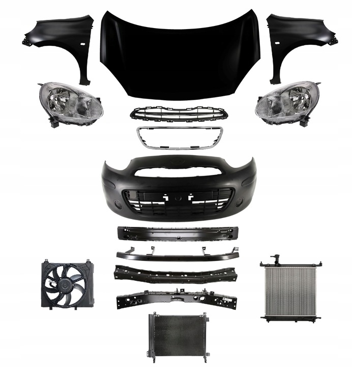 фото №1, Micra 10-13 перед pas бампер капот крило лампа