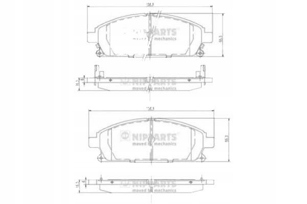 фото №2, Тормозные колодки тормозные infiniti qx4 3.3 nipparts nippart