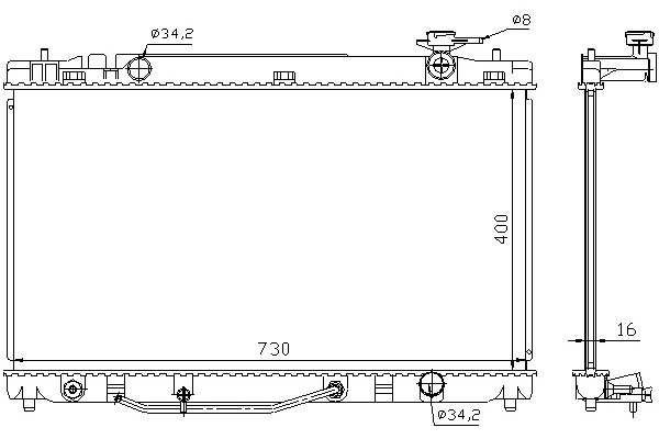 фото №1, Радіаторів двигуна nissens 164000h210 164000h240 16