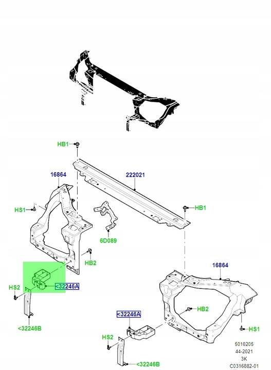 фото №8, 2x кронштейн ремня передней левый правые range rover sport l460 l461 2022-