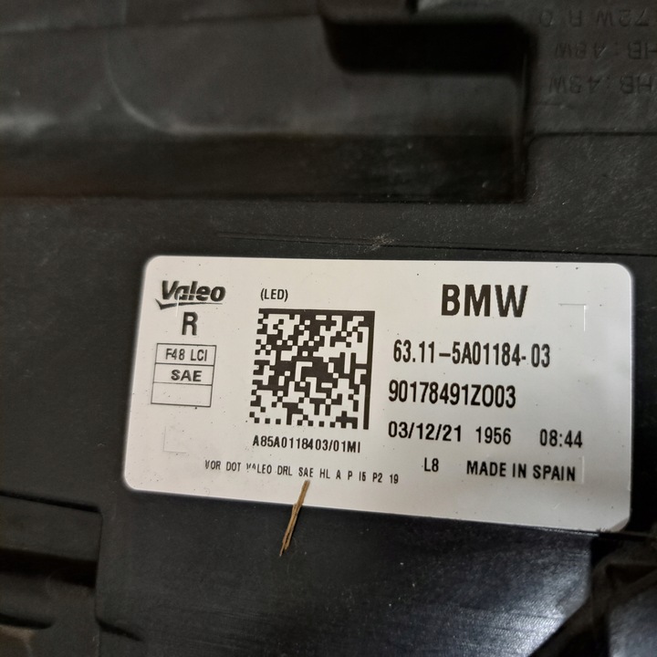 фото №11, Bmw x1 f48 f49 рестайлінг лампа фара повний правий usa америка