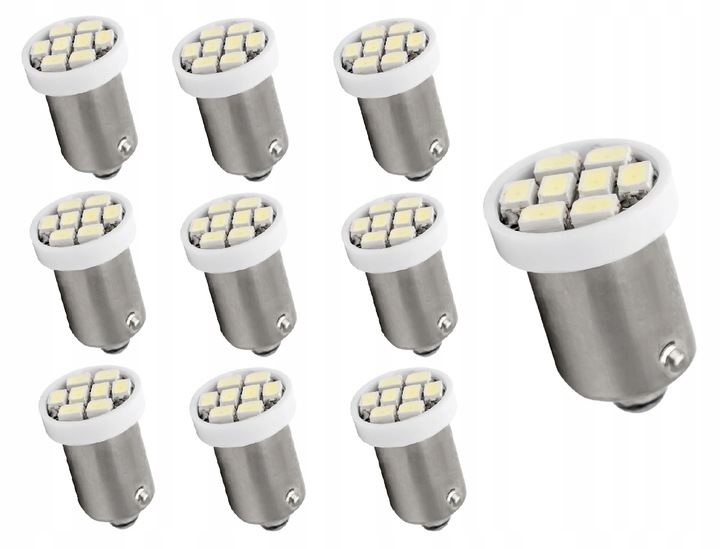 10X БЕЛАЯ ЛАМПОЧКА BA9S T4W 8 LED (СВЕТОДИОД ) 3020 1206 SMD 12V POSTOJÓWKA СИГНАЛ