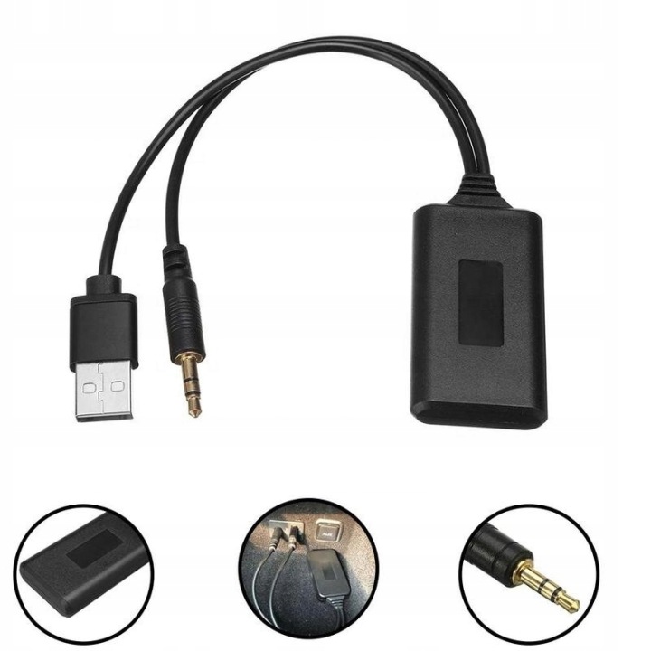 фото №11, Адаптер модуль блютуз 5.0 do радіо aux in mini домкрат 3,5 usb універсальний