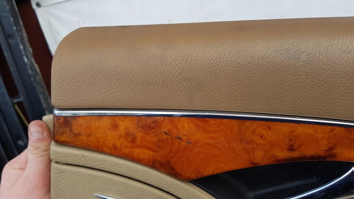 фото №14, Mercedes w211 боковина оббивка правий зад універсал рестайлінг темний beż / kawa dekor