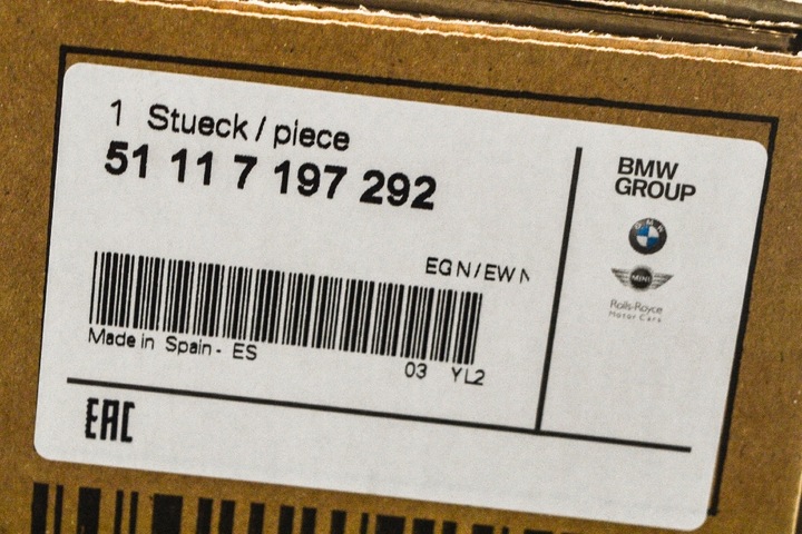 фото №8, Bmw 7 f04 переднее бампер правый планка отделочная 51117197292 7197292