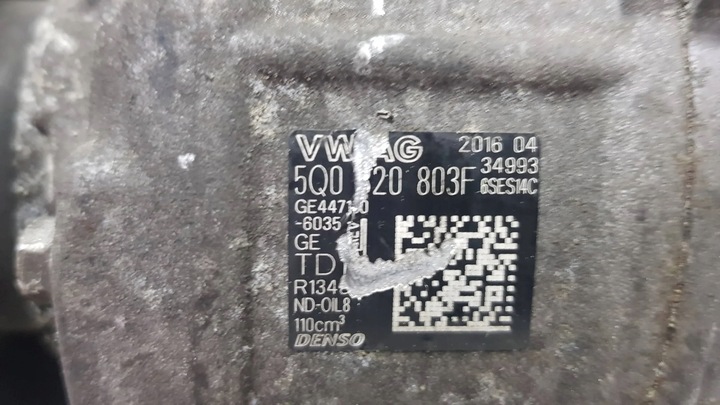 фото №5, Компресор кондиціонера 5q0820803f vw passat b8 superb iii a3 8v 2.0 tdi