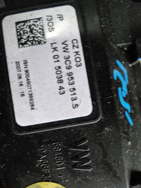 фото №7, Подрулевые рычаги круиз-контроль vw passat b6 3c 3c0 3c0959653b 3c9953513s 3c9953507bk 3c09