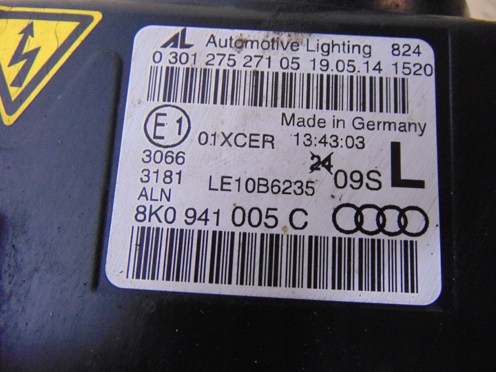 фото №16, Лампа ліва перед audi a4 b8 рестайлінг європа ксенон led