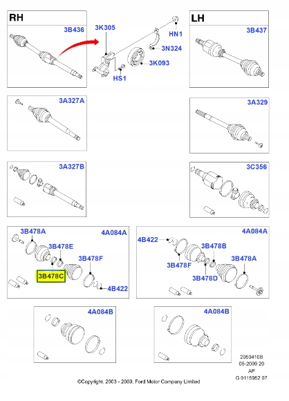 фото №6, Суппорт - защита вал приводной ford focus 04-08/focus c-max 03-07 oem номер 1439855