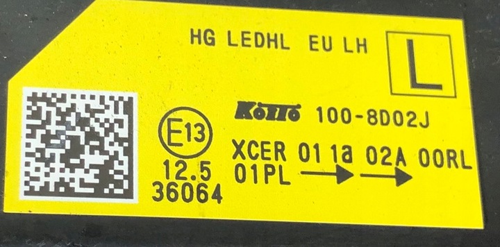 фото №16, Nissan qashqai 3 j12 21- фара правый полный led оригинальный